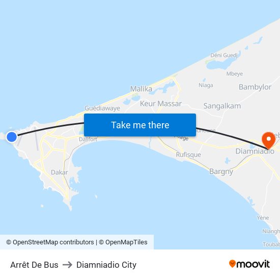 Arrêt De Bus to Diamniadio City map