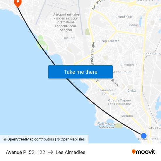 Avenue Pl 52, 122 to Les Almadies map