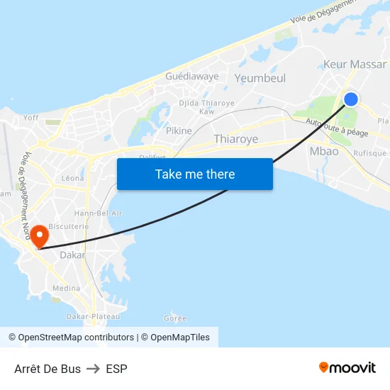 Arrêt De Bus to ESP map
