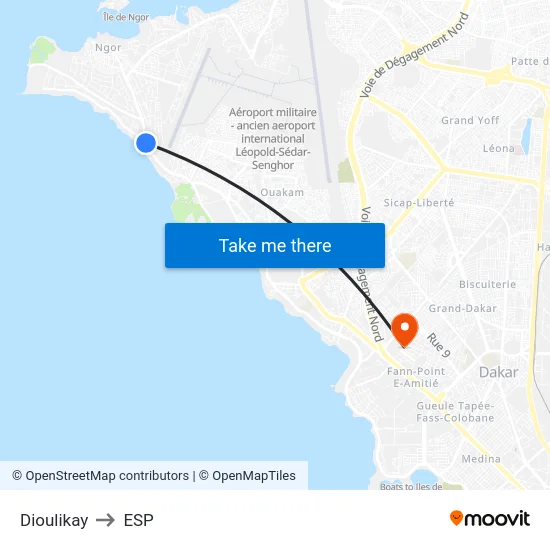 Dioulikay to ESP map