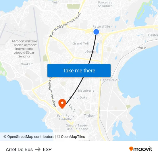 Arrêt De Bus to ESP map