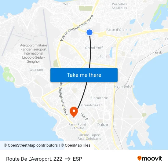 Route De L'Aeroport, 222 to ESP map