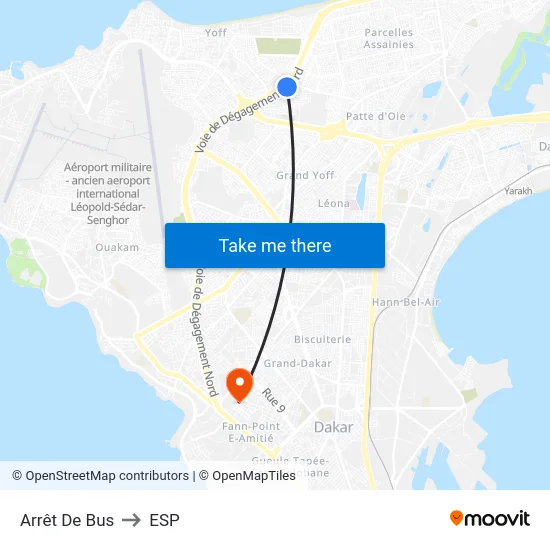 Arrêt De Bus to ESP map