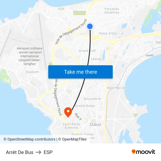 Arrêt De Bus to ESP map