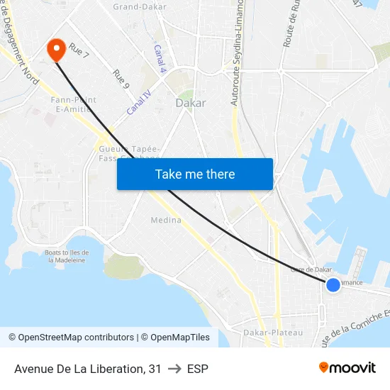 Avenue De La Liberation, 31 to ESP map