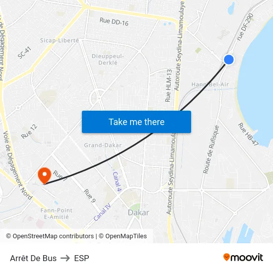 Arrêt De Bus to ESP map