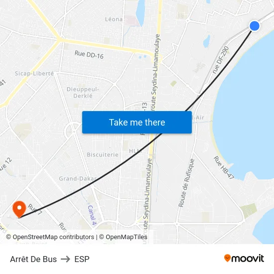 Arrêt De Bus to ESP map