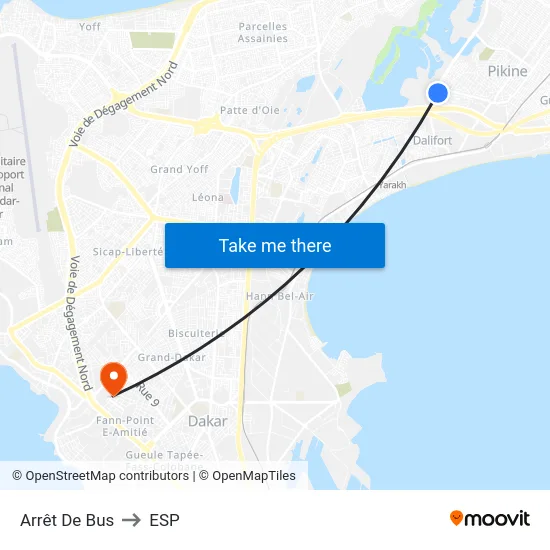 Arrêt De Bus to ESP map
