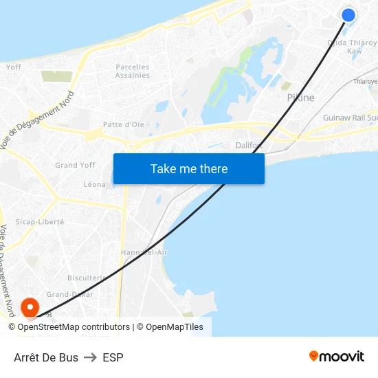 Arrêt De Bus to ESP map