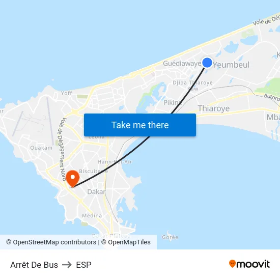 Arrêt De Bus to ESP map