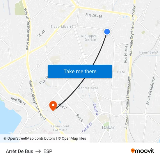 Arrêt De Bus to ESP map