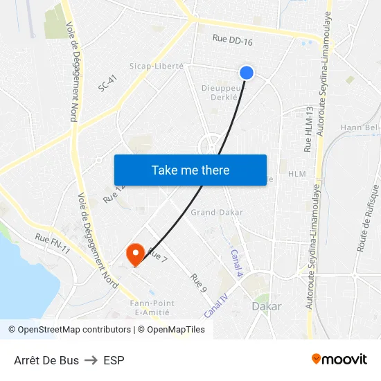 Arrêt De Bus to ESP map