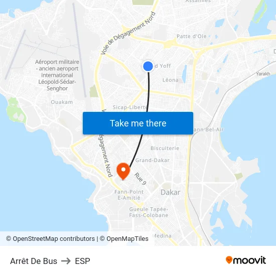 Arrêt De Bus to ESP map