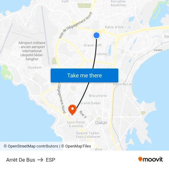 Arrêt De Bus to ESP map