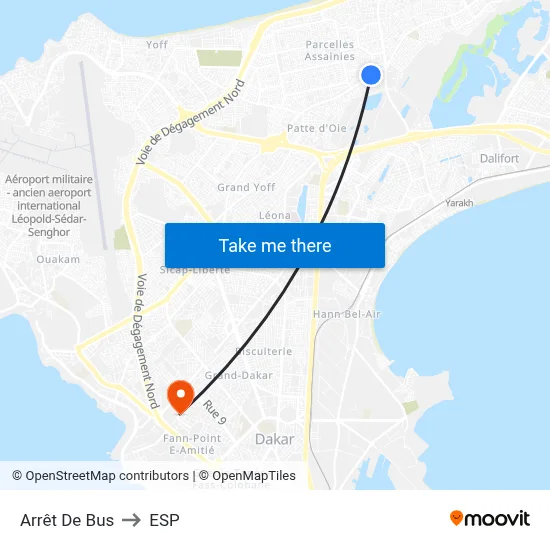 Arrêt De Bus to ESP map