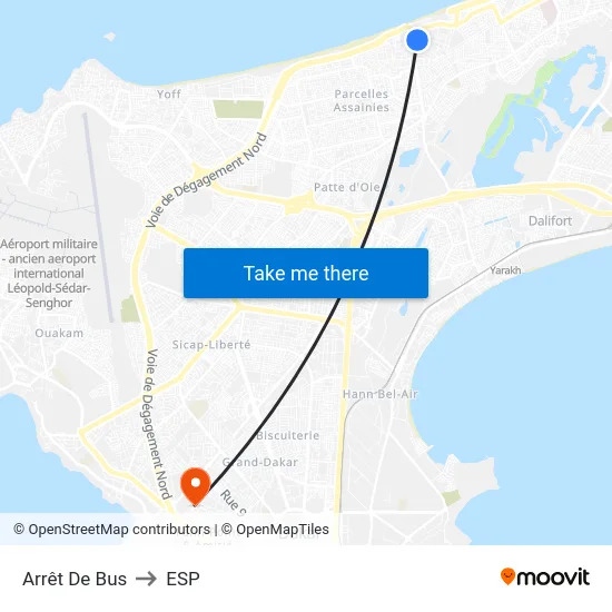 Arrêt De Bus to ESP map