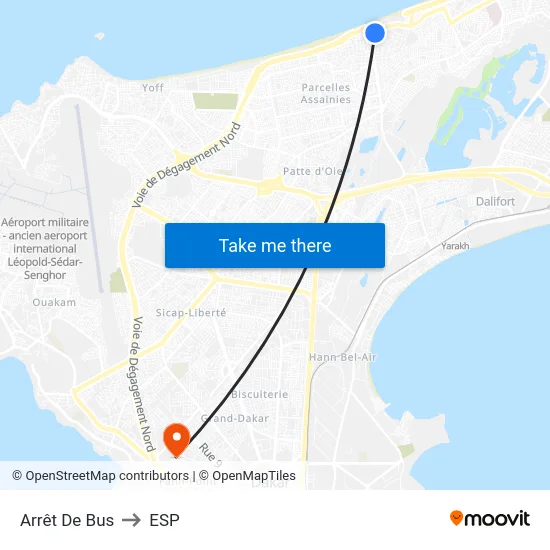 Arrêt De Bus to ESP map