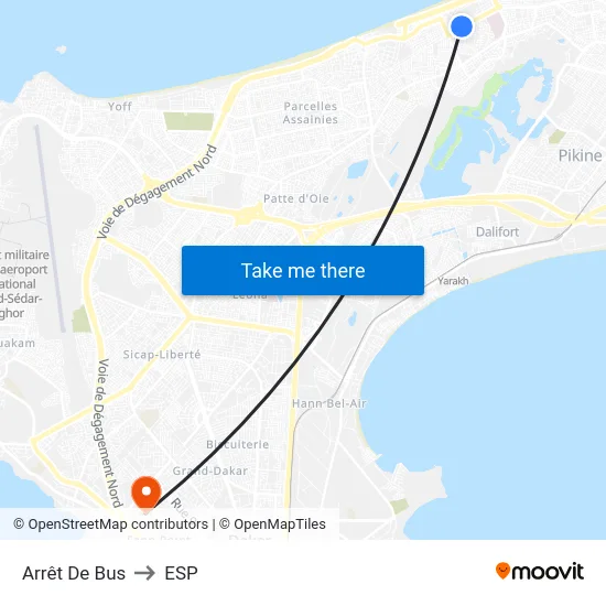 Arrêt De Bus to ESP map
