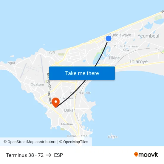 Terminus 38 - 72 to ESP map