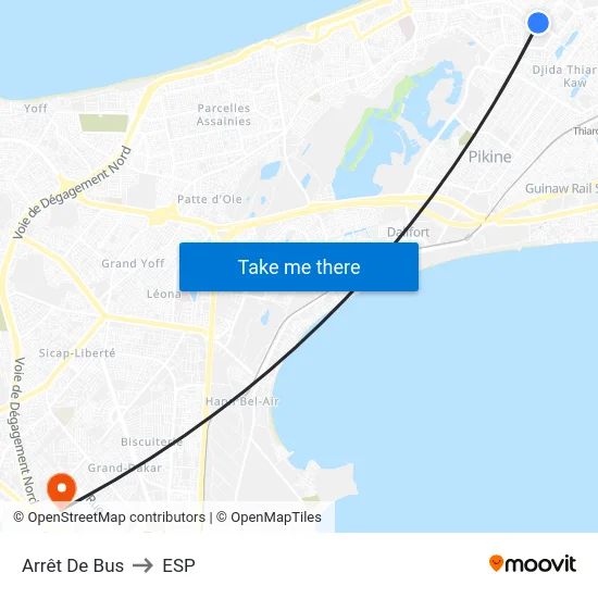 Arrêt De Bus to ESP map
