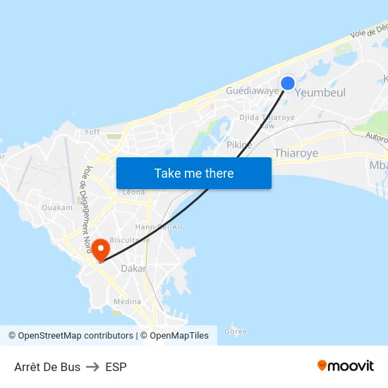 Arrêt De Bus to ESP map