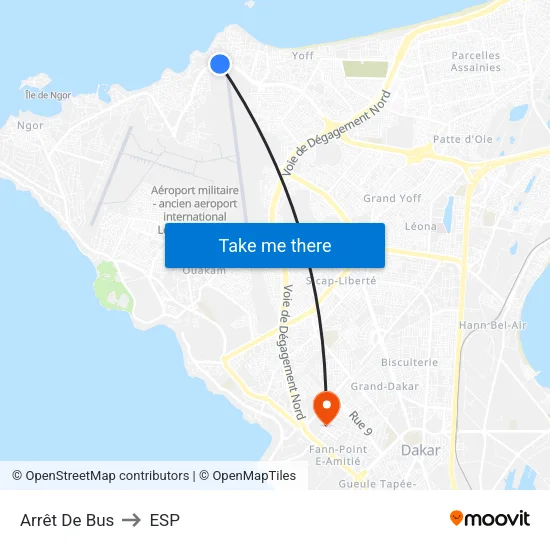 Arrêt De Bus to ESP map