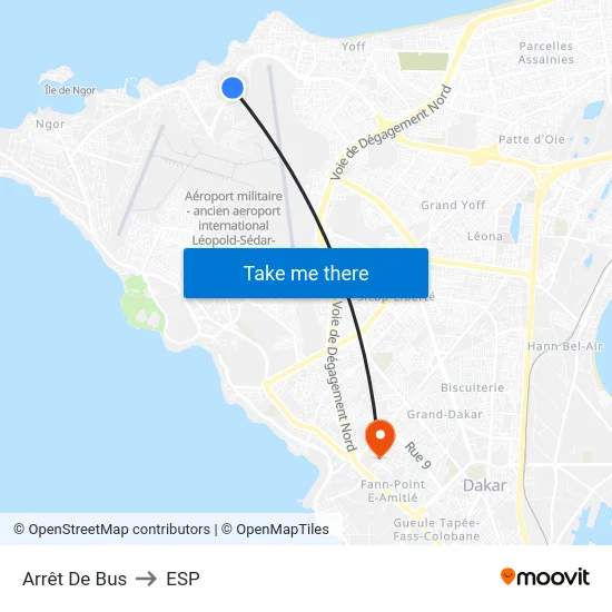 Arrêt De Bus to ESP map