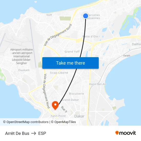 Arrêt De Bus to ESP map