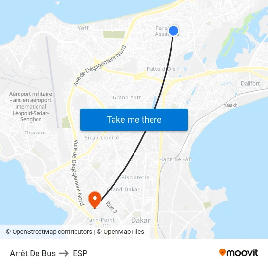 Arrêt De Bus to ESP map