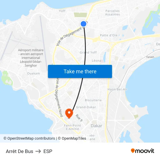 Arrêt De Bus to ESP map