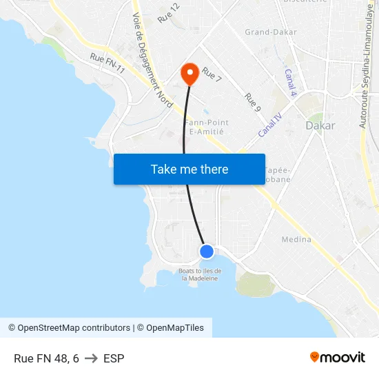 Rue FN 48, 6 to ESP map