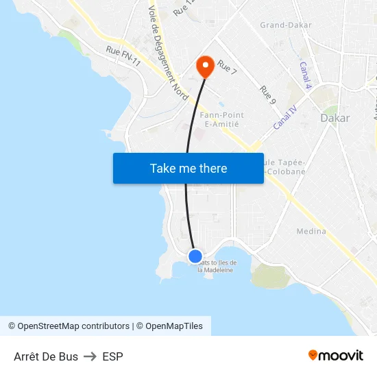 Arrêt De Bus to ESP map