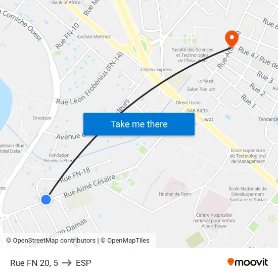 Rue FN 20, 5 to ESP map