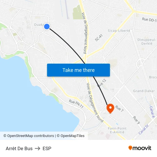 Arrêt De Bus to ESP map