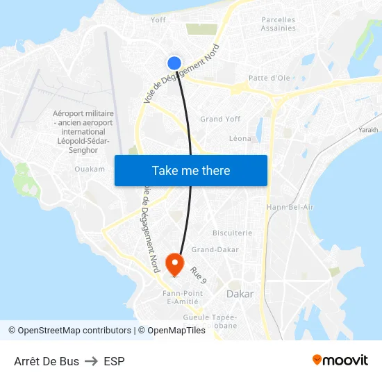 Arrêt De Bus to ESP map