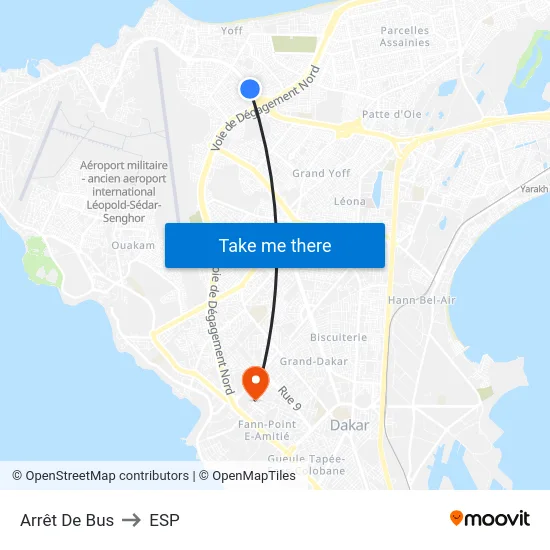 Arrêt De Bus to ESP map