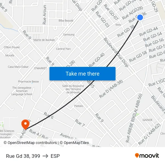 Rue Gd 38, 399 to ESP map