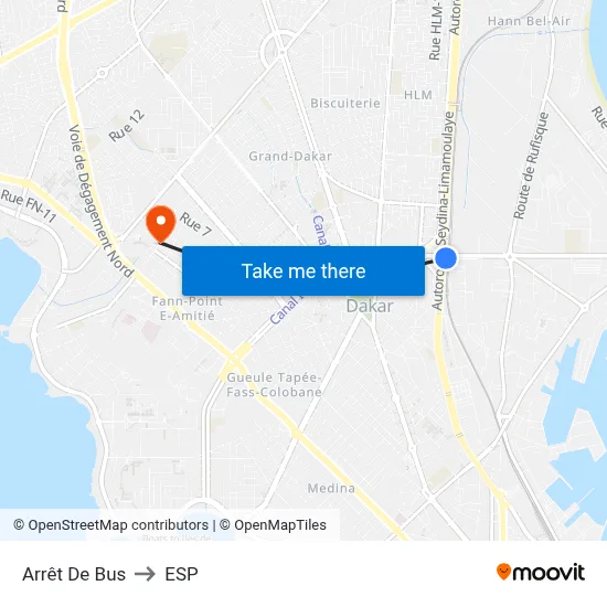 Arrêt De Bus to ESP map