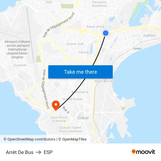 Arrêt De Bus to ESP map
