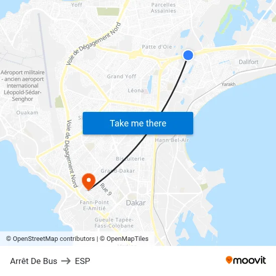 Arrêt De Bus to ESP map