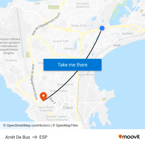 Arrêt De Bus to ESP map