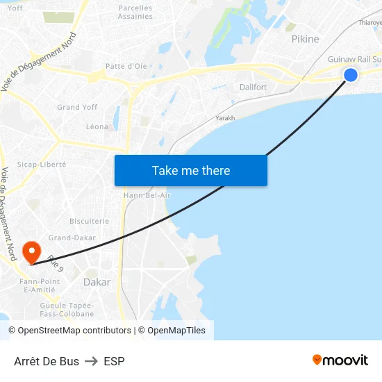 Arrêt De Bus to ESP map