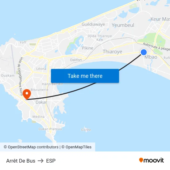 Arrêt De Bus to ESP map