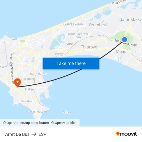 Arrêt De Bus to ESP map