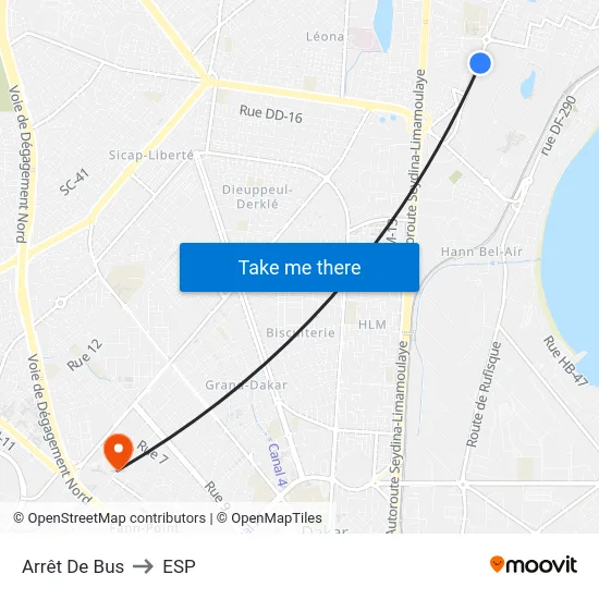 Arrêt De Bus to ESP map