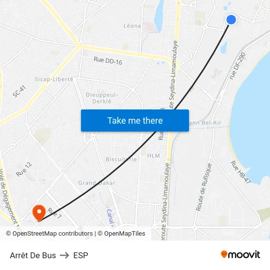 Arrêt De Bus to ESP map