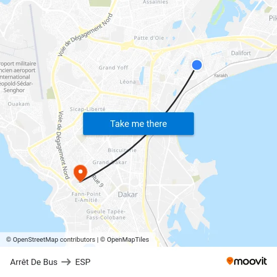 Arrêt De Bus to ESP map