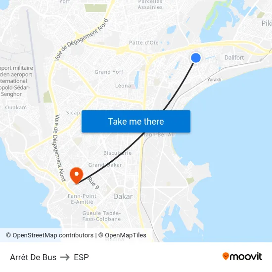 Arrêt De Bus to ESP map