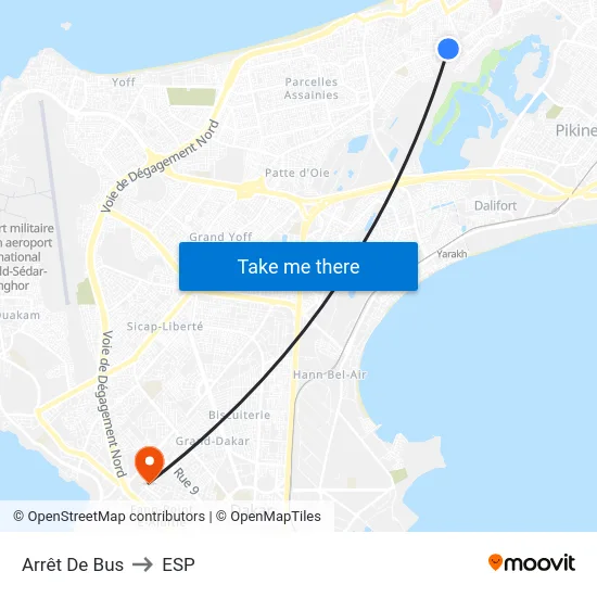 Arrêt De Bus to ESP map