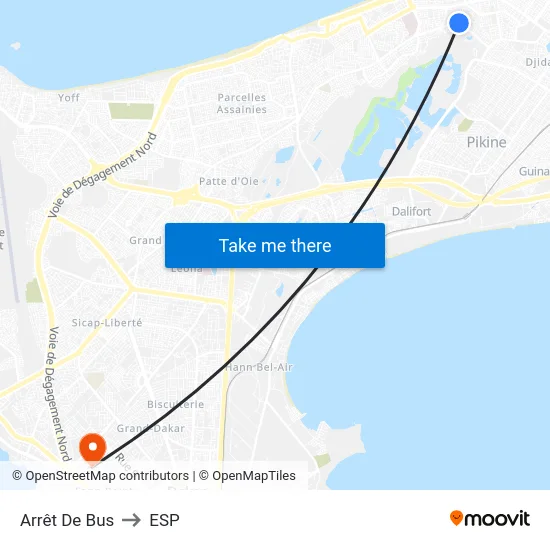 Arrêt De Bus to ESP map